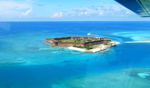 Floryda-Dry-Tortugas-samolot-widok
