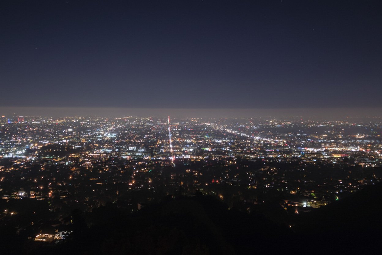 Nocna Panorama LA z Griffith Observatory