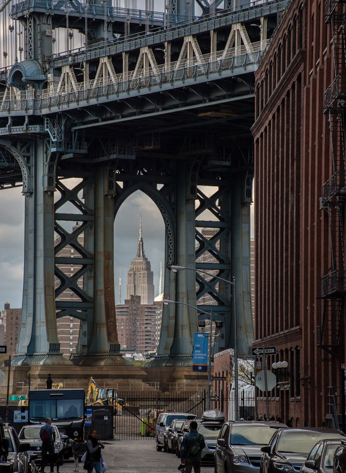 Nowy Jork: DUMBO, słynny widok na Manhattan Bridge 3 Empire-State-Building-DUMBO